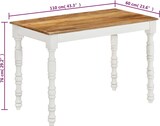 thumbnail of Décoshop26 - Esstisch im rustikalen Design 110 x 60 x 76 cm massives Mangoholz DEC036651