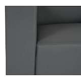 thumbnail of Sofá modular 2 plazas Couch Lyon, polipiel ~ gris oscuro, sin reposabrazos