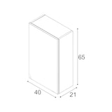 thumbnail of Dmora Badezimmer-Wandschrank Lafayette, Säulenschrank für Badezimmer, Hängendes Schließfach, Glänzende Weiße Farbe, 40x21h65 - 1 Tür cm