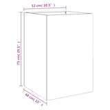 thumbnail of Helloshop26 - Hochbeet für Pflanzen Blumen Terrasse Garten 52 x 48 x 75 cm schwarzer Stahl 02_0037685