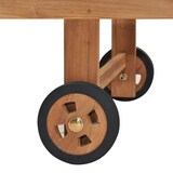 thumbnail of vidaXL Ligbed met kussen massief teakhout crème