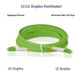 thumbnail of Helos LWL Patchkabel LC/LC Duplex 50/125µm OM5 lindgrün 1,5m