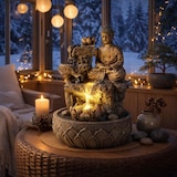thumbnail of Brunnen LED Buddhafigur Kaskaden Zimmerbrunnen H: 25cm Tischbrunnen