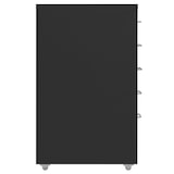 thumbnail of vidaXL Aktenschrank mit Rollen Schwarz 28x41x69 cm Metall
