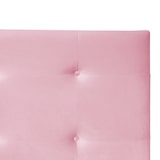 thumbnail of Merax Polsterbett 90 x 200 cm Bett mit Lattenrost, Rückenlehne und zwei Schubladen, hautfreundlicher Samtstoff Beige flaches Gästebett (Rosa)