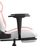 thumbnail of vidaXL Gaming-Stuhl mit Massage & Fußstütze Weiß & Rosa Kunstleder