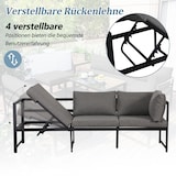 thumbnail of Outdoor-Tisch- und Stuhl-Set aus Aluminium in Schwarz/Grau, mit Tisch 95x56x65 cm, flexibel kombinierbar