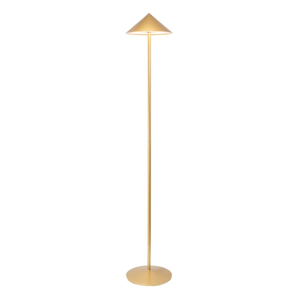 Zafferano Oplaadbare LED-vloerlamp Pina XXL – 6W, IP65, Touch Dimmer, Magnetische kop, Modern Design voor binnen en buiten – Goud