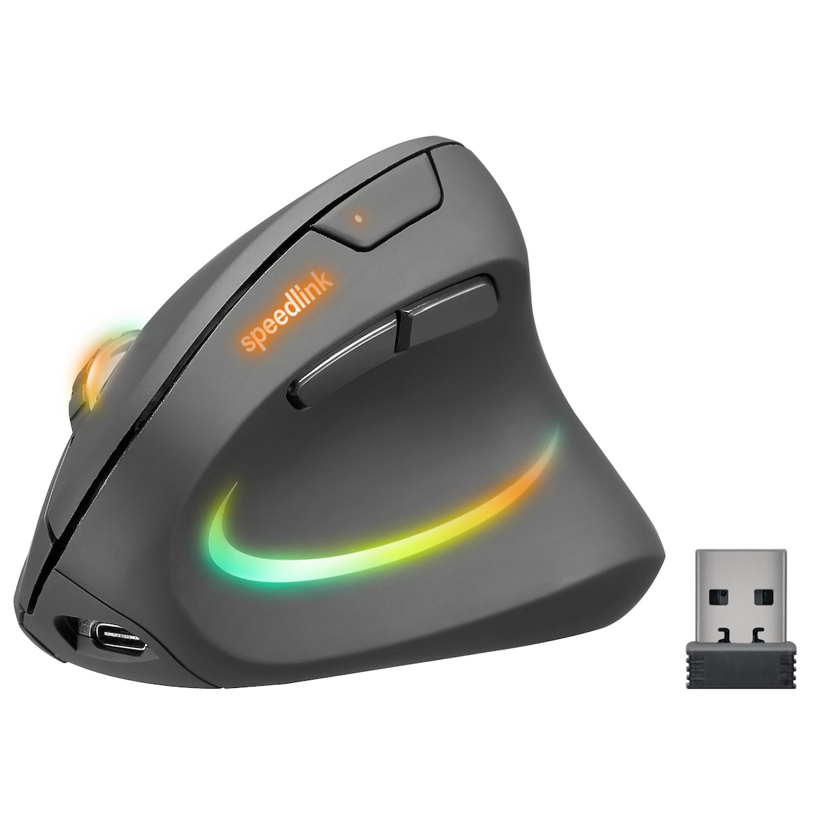Speedlink souris verticale éclairée piavo pro rechargeable - souris
