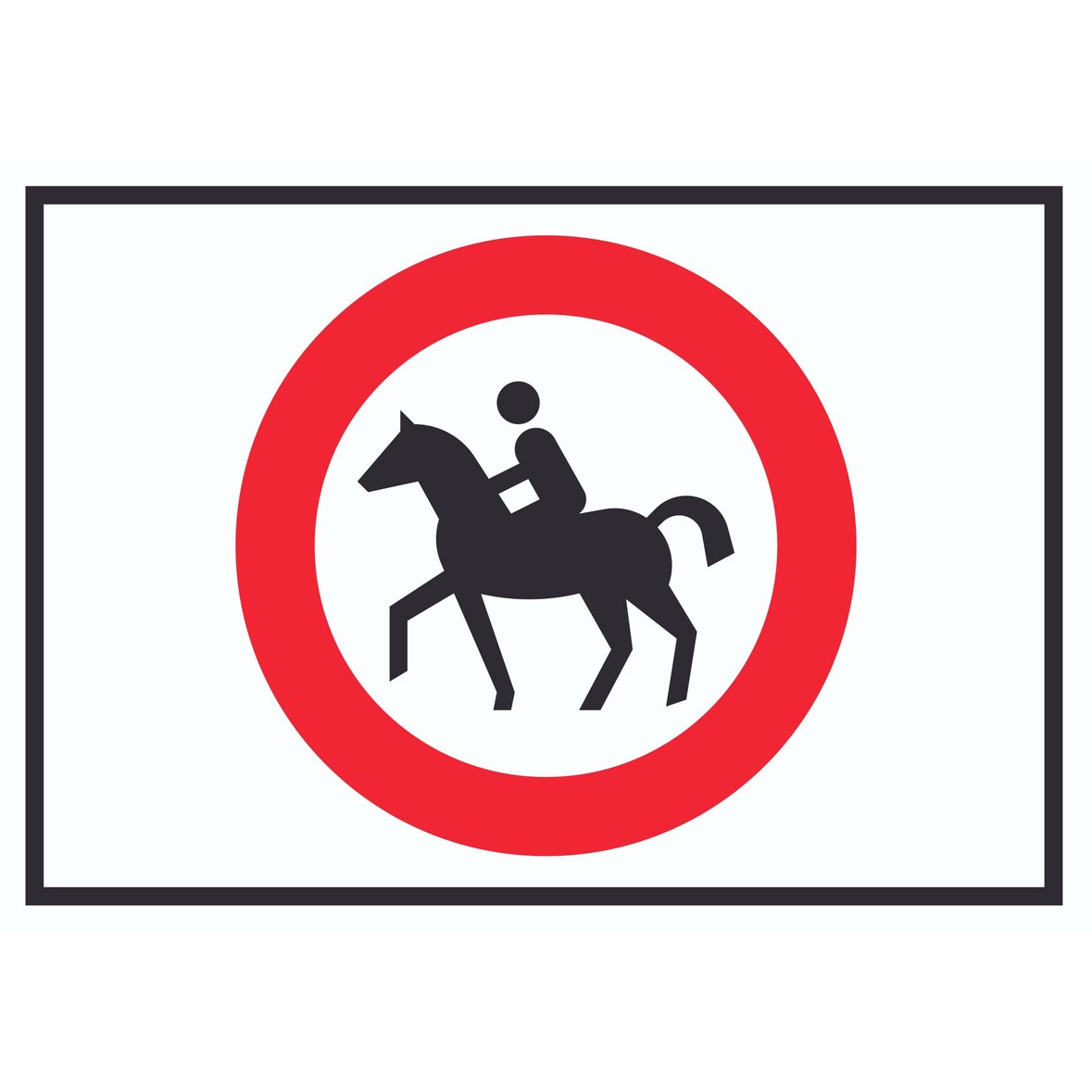 Reiten verboten Symbol Schild A3 (297x420mm)