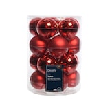 thumbnail of 20 Weihnachtskugeln 6cm Glas Christbaumkugeln Weihnachtsbaumkugeln rot