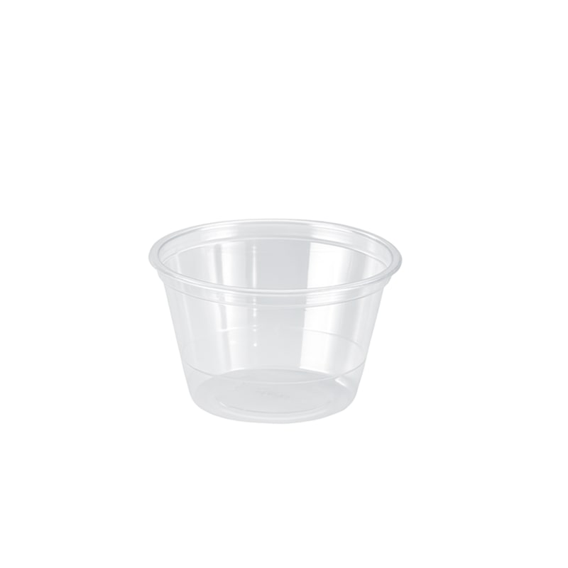 ECOLOMIQUE - 125 Pcs - Pot plastique PET transparent - L: 7,4 cm, H: 4,4 cm, résistant - ECO209POPET4