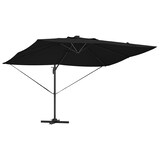 thumbnail of vidaXL Freischwingender Roma Sonnenschirm mit LEDs Schwarz 352x251x265 cm Aluminium