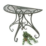 thumbnail of DanDiBo Tisch Halbrund Wandtisch Halbtisch 130434 Beistelltisch aus Metall 90 cm Gartentisch Konsole