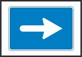thumbnail of In Pfeilrichtung fahren rechts Symbol A1 Rückseite selbstklebend