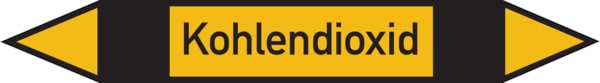 Rohrleitungskennzeichen Kohlendioxid - 270x37 mm Folie selbstklebend