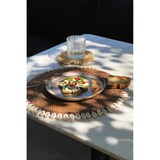 thumbnail of Bazar Bizar Placemat van raffia en schelpen 40x40 cm naturel bruin - Set van 6