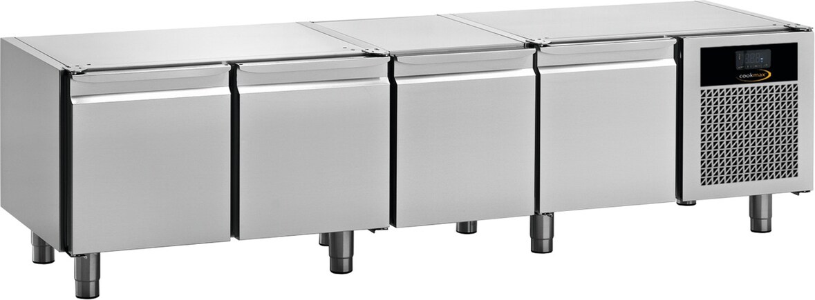 Cookmax Unterbaukühltisch,
4 Türen, 2200 x 640 x 610 mm