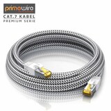 thumbnail of Primewire Patchkabel CAT 7 Rohkabel mit Baumwollummantelung  - Gigabit Ethernet LAN Kabel - 10 Gbit/s - S/FTP PIMF Schirmung - Netzwerkkabel - 0,5m