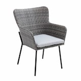 thumbnail of Set di tavolo e 6 sedie da giardino con braccioli in resina