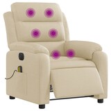 thumbnail of vidaXL Massagesessel Elektrisch Creme Stoff