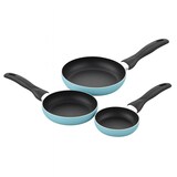 thumbnail of WellHome - Conjunto de panelas de aço inoxidável de 5 peças com frigideiras de 3 peças Ø16/20/24 alumínio prensado, azul celeste