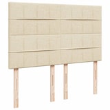 thumbnail of vidaXL Boxspringbett mit Matratze Creme 140x200 cm Stoff