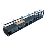 thumbnail of KBS verwarmde toonbank bakkerij verkoopbalie 930x985x1200 mm rechte glasconstructie 230 V