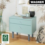 thumbnail of WAGNER Möbelbein KIEFER Holz eckig - 40 x 40 x 150 mm, grau, QuickClick® Filzgleiter Ø 30 mm, Gewinde Ø 10 mm - 12734201