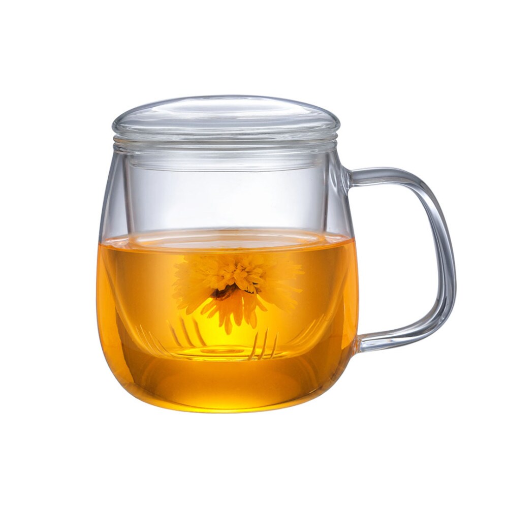Mug à infusion en verre avec filtre en verre 550ml