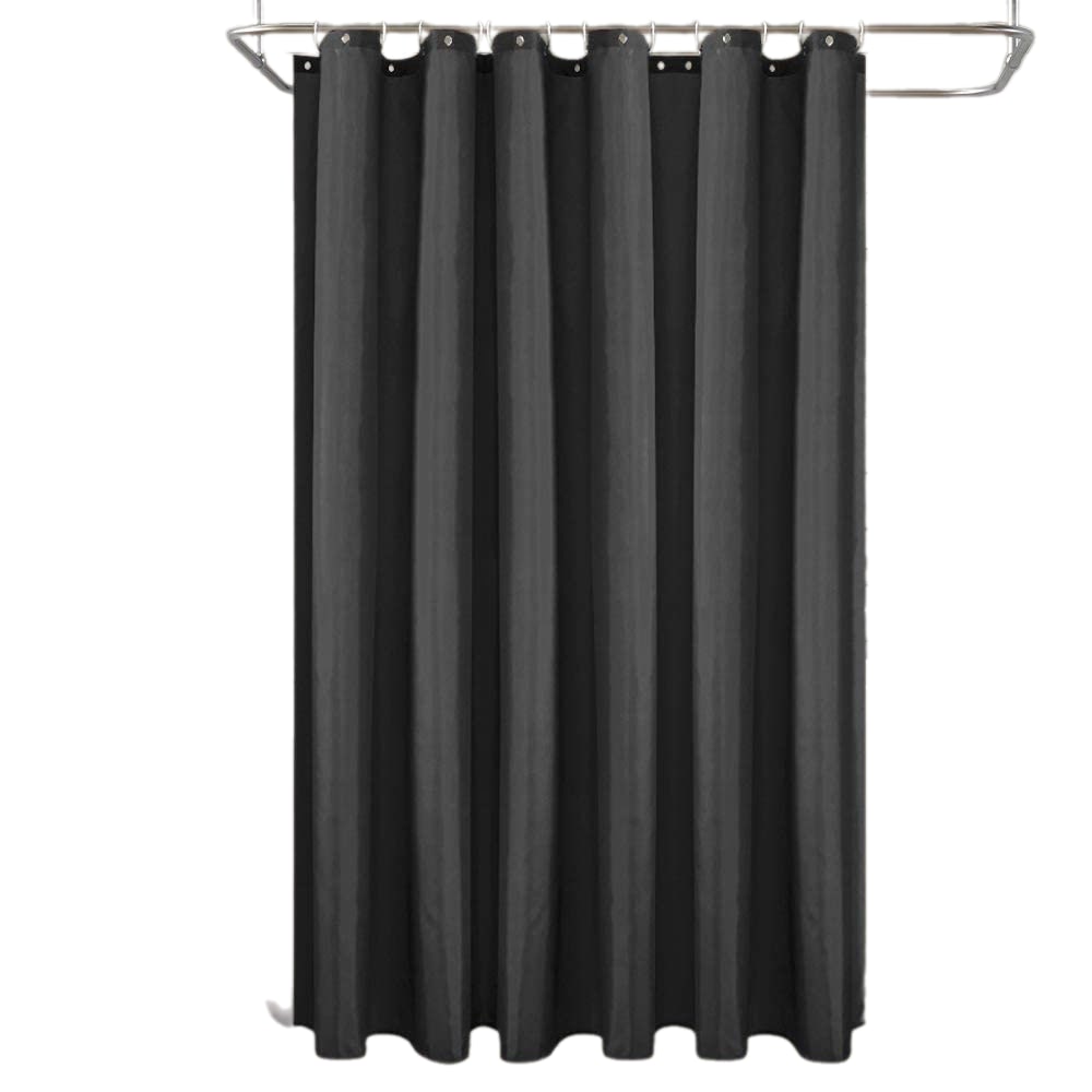 HGMD Douchegordijn 120x200 - Zwart - Wasbaar - Douchegordijn anti schimmel
