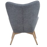 thumbnail of SalesFever Polstersessel Webstoff | Gestell Metall Holzoptik Eiche | B 80 x T 99 x H 92 cm | grau