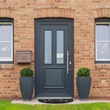 thumbnail of Relaxdays Fußmatte Gummi, 60 x 40 cm, wetterfest, rutschfest, Fußabtreter Ornamente, Türvorleger innen & außen, schwarz