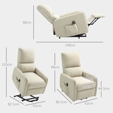 thumbnail of HOMCOM Poltrona Alzapersona Elettrica Reclinabile e Telecomando Beige