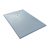 thumbnail of Veroni Duschwanne aus Kompositstein mit Schiefer-Muster flach (TxBxH) 120 x 80 x 3 cm Grau