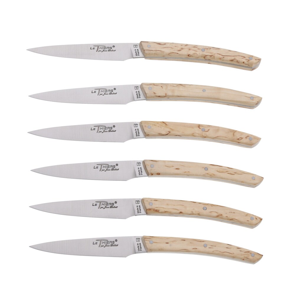 Coffret de 6 couteaux Thiers -  Crème / Ivoire Autre forme Acier Inoxydable (inox  Jean Dubost 25.00x14.00 cm