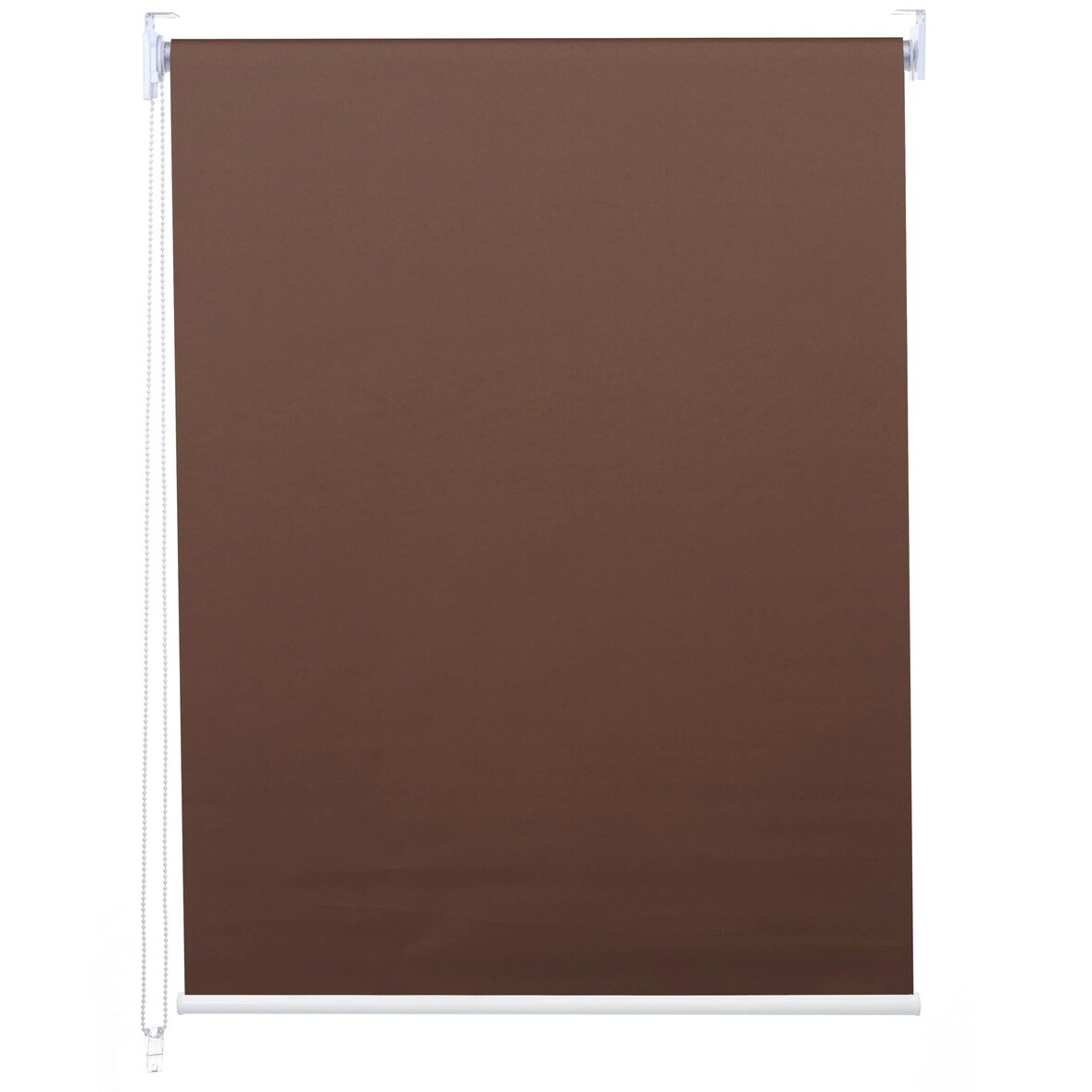Rollo HWC-D52, Fensterrollo Seitenzugrollo Jalousie, 80x160cm Sonnenschutz Verdunkelung blickdicht ~ braun
