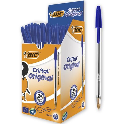 Esferográfica BIC cristal azul caixa com 50 esferográficas