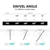 thumbnail of ONKRON Supporto Parete TV 40-75 pollici, fino a 68 kg, VESA 100x100 a 600x400 mm, Inclinabile e Girevole M7L-B Nero