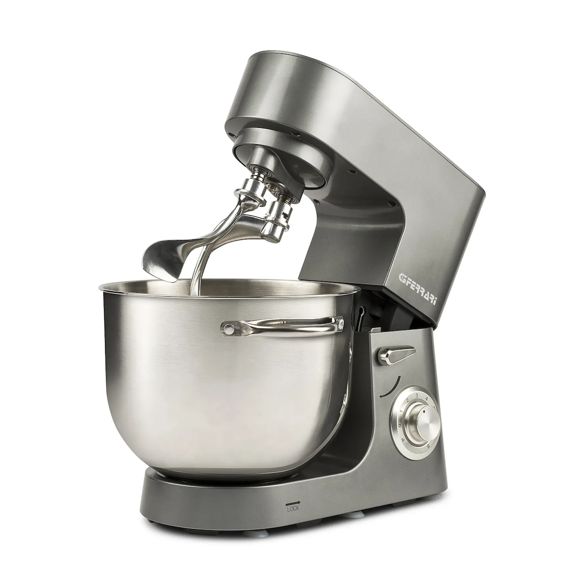 G3 Ferrari Pastaio Come a Mano, Impastatrice Planetaria, 1800 W, 39x35.5x25 Accessori inclusi,Grigio G20164