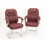 thumbnail of Coppia poltrone ospite modello Roger color bordeaux per ufficio studio professionale