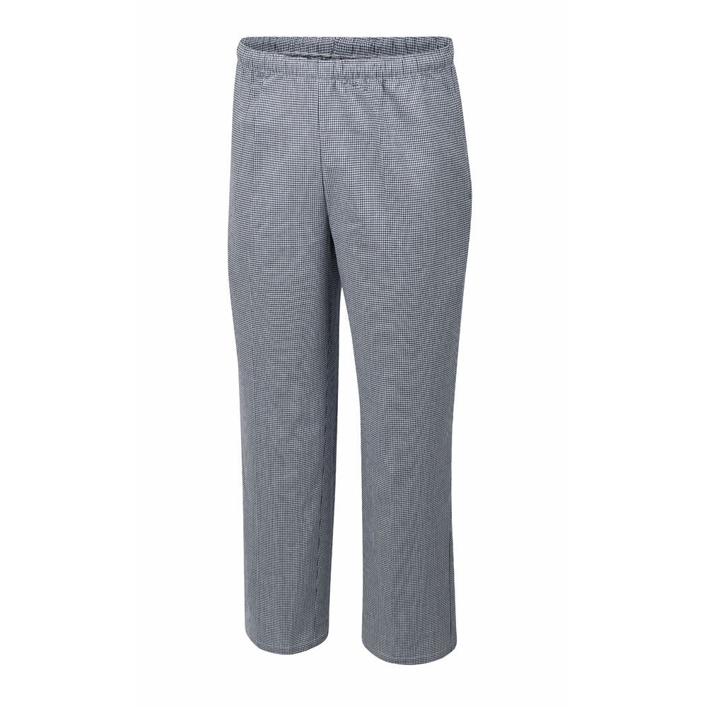 METRO PROFESSIONAL Kochhose Unisex, Größe L, kariert, schwarz/weiß
