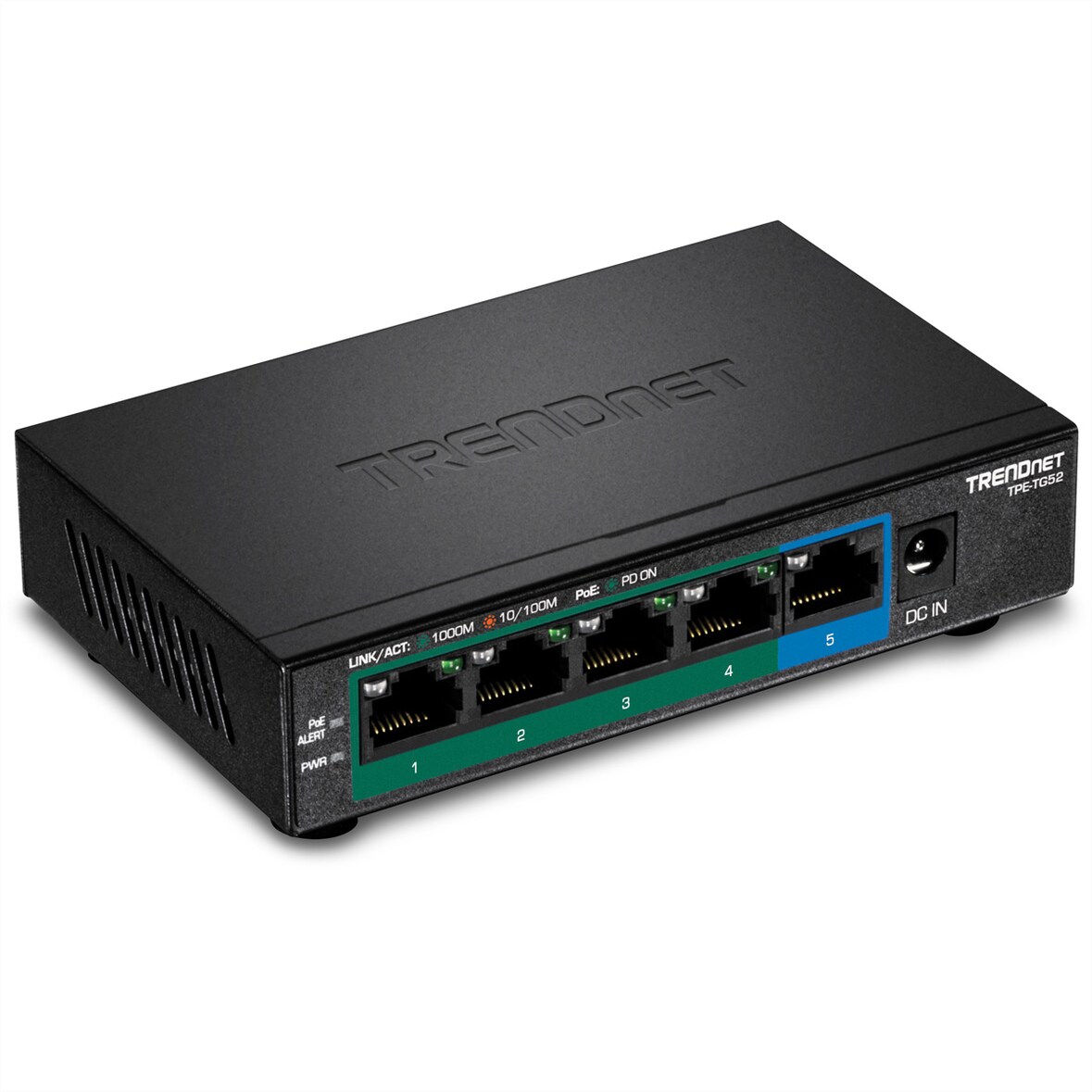TRENDnet TPE-TG52 Switch PoE a 5 porte Gigabit PoE+ 32W