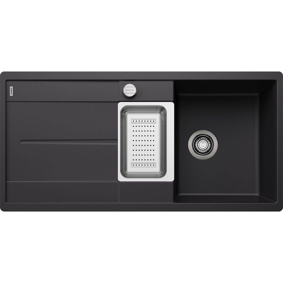 BLANCO METRA 6 S-F Spüle, 525929 schwarz, flächenbündig ab 60 cm, mit Zubehör