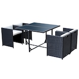 thumbnail of Outsunny Set Mobili da Giardino Tavolo con 4 Sedie Imbottite