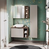 thumbnail of Meuble salle de bain miroir 60cm Santa Fe Taupe
