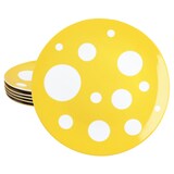 thumbnail of Pula gelb 6x Speiseteller Ø27cm Porzellan 6 Pers Platte groß Essteller Punkte