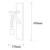 thumbnail of WellHome - Lampada da parete in colore Legno 9x17x45cm Baikal