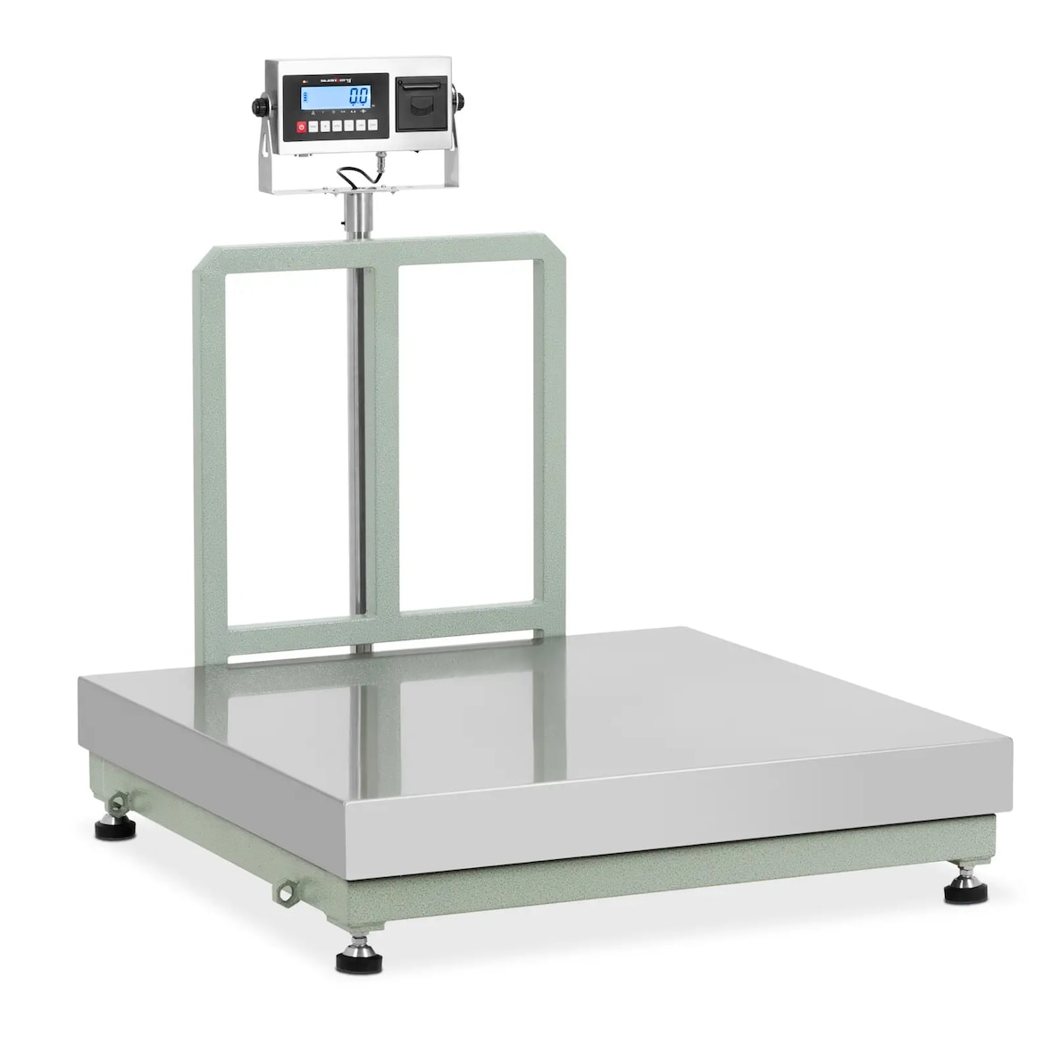 Steinberg Systems Báscula de plataforma - 1000 kg / 0,1 kg - 100 x 100 cm - LCD con impresión de etiquetas