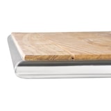 thumbnail of Mesa cuadrada Bolero de madera de fresno con 1 pata de aluminio 700x700x720mm